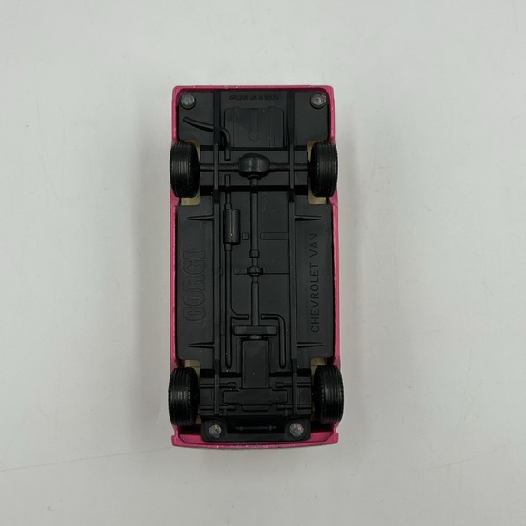 VTG 1977 Corgi Juniors Charlies Angels Pink Chevy Van Die-Cast 1:64 w Sunroofs ! - Picture 4 of 12